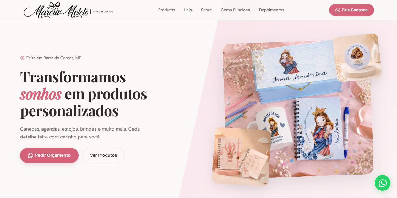 Site Márcia Noleto Personalizados
